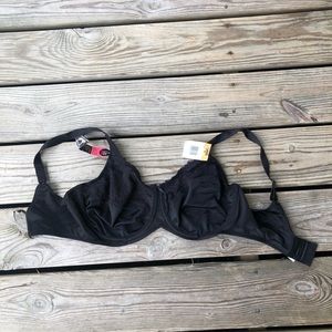 38 DD minimizing open neckline bra with adjustable straps